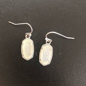 Kendra Scott silver druzy stone earrings